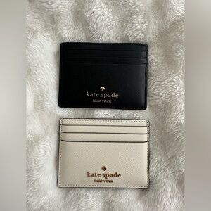 Kate Spade Black and Cream Cardholder Bundle